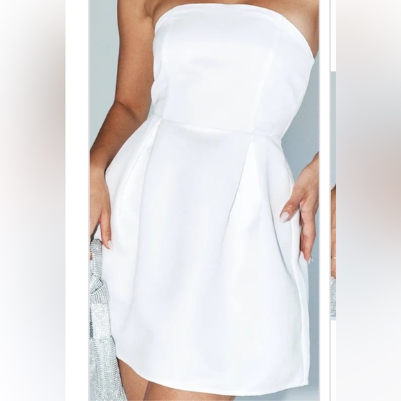 Princess Polly White (Size 12) Strapless Spader Corset After-five Mini Dress - Picture 12 of 12